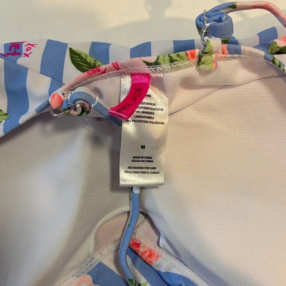 Betsey Johnson size medium Floral Striped women’s Swimsuit - Picture 4 of 4